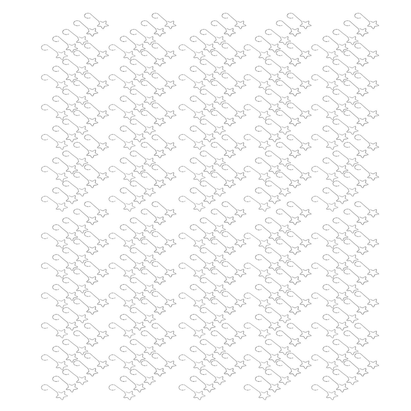 300pcs Star Ornament S Hooks Cute Star Stainless Steel S Shaped Hooks Christmas Tree Hooks for Christmas Trees Easter