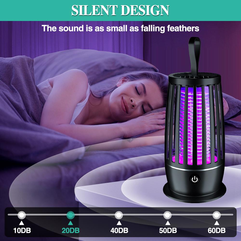 USB Rechargeable Mosquito Killer Lamp Portable,Indoor Outdoor Use,Quiet Operation Ideal for Bedroom,Office,Camping,Essential Summer Mosquito Repellent