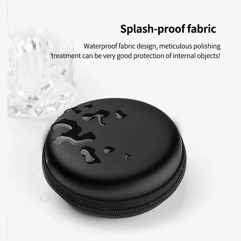 Portable Earphones Case Bag Hard Sport Wireless Headset Carrying Case Headphones Case Round Travel Carrying Wire Earphone Case