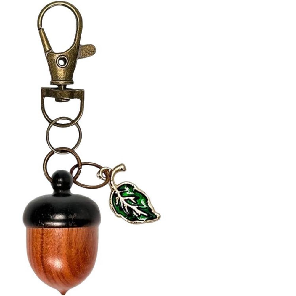 

New Acorn Shape Medicine Pill Box Mini Portable Mini Sandalwood Rescue Pill Case Durable Unscrewable Medicine Tablet Container белый