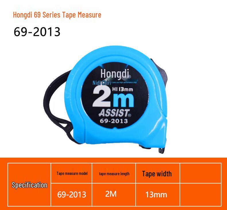 Рулетка Hongdi, модель 69, высокая точность, нейлон, износостойкая, 5/10 метров для столярных работ и бытового использования.