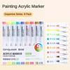 Languo 9/144 Colors Acrylic Paint Art Marker Pen DIY Painting Drawing Card Ceramic Stone Mug Glass Fabric Clothes Art Supplies