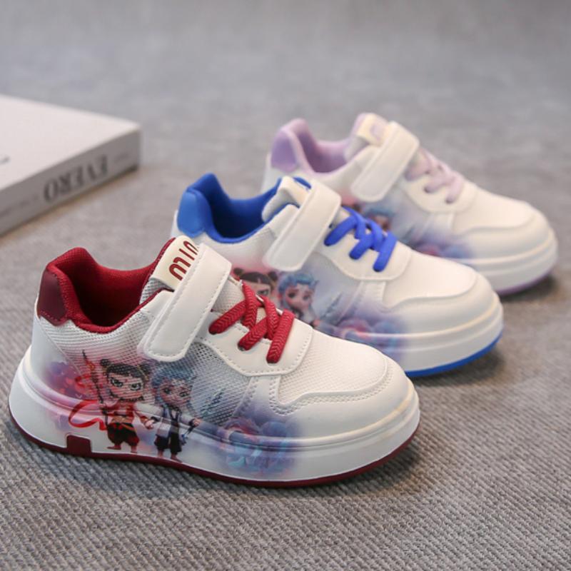 Nezha Casual Shoes for Children and Young Children Sports Cartoon Sneakers Shoes Non-slip Children's Sneakers Sports Shoes