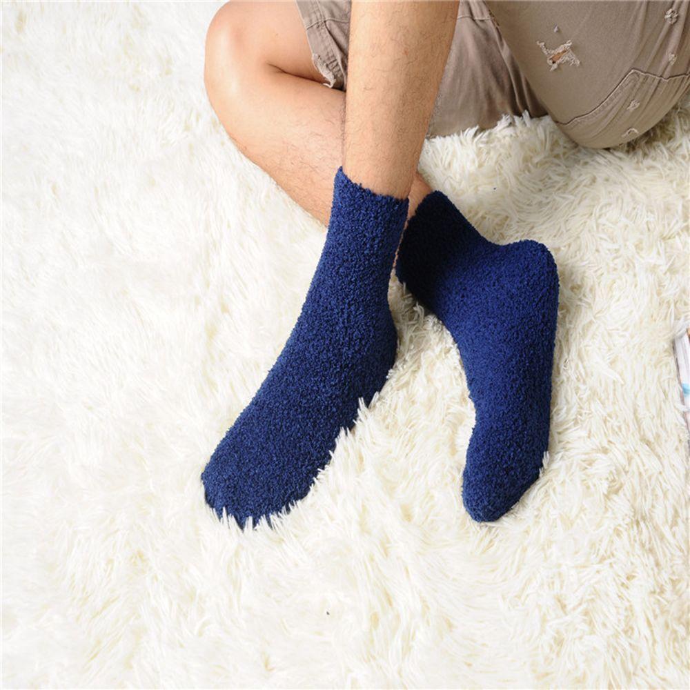 7 Colors Home Warm Men Women Cashmere Fluffy Socks Floor Bed Sleep