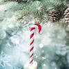 6pcs/box Cute Christmas Tree Decoration Hanging Candy Hook Ornaments Candy Canes Decoration  Holiday