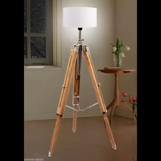 

Напольная лампа для дома и декора гостиной и офиса, штатив из натурального дерева