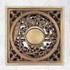 Antique Brass 10cm Shower Floor Drain Bathroom Waste Drain Strainer Cover Grate(#3)