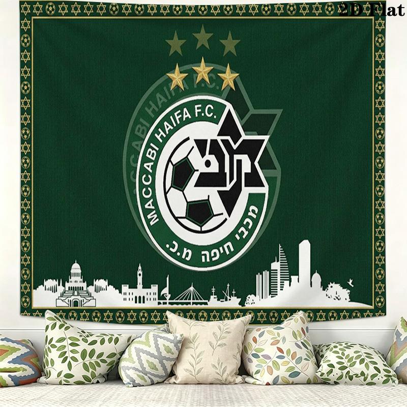 Haifa FC Wall Tapestry Aesthetic Wall Hanging Printed Fabric Blanket Decorative Tapestries for Bedroom Living Room Home Decor