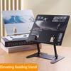 Metal Reading Stand 180° Adjustable Book Holder Student Book Notebook Stand Clip Bookshelf for Note-taking Portable Reading Desk