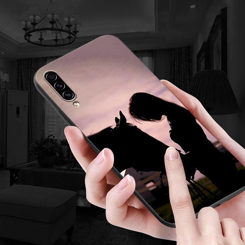 Custodia per Telefono Per Samsung Galaxy A30 A30S A50 S A20E A20 A40 A70 A10E Note 9 10 20 Ultra Cover Posteriore in Silicone Cavallo al Galoppo Animale