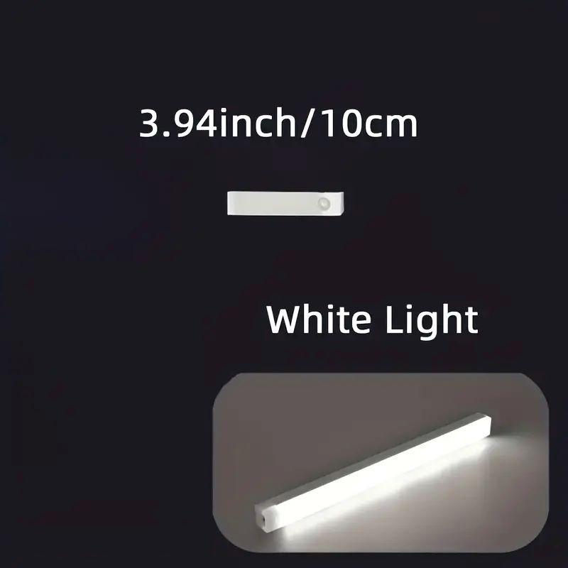 

Светодиодная лента с датчиком движения человека, беспроводная магнитная подсветка для шкафа, зарядка через USB для гардеробов, шкафов, лестниц, коридоров
