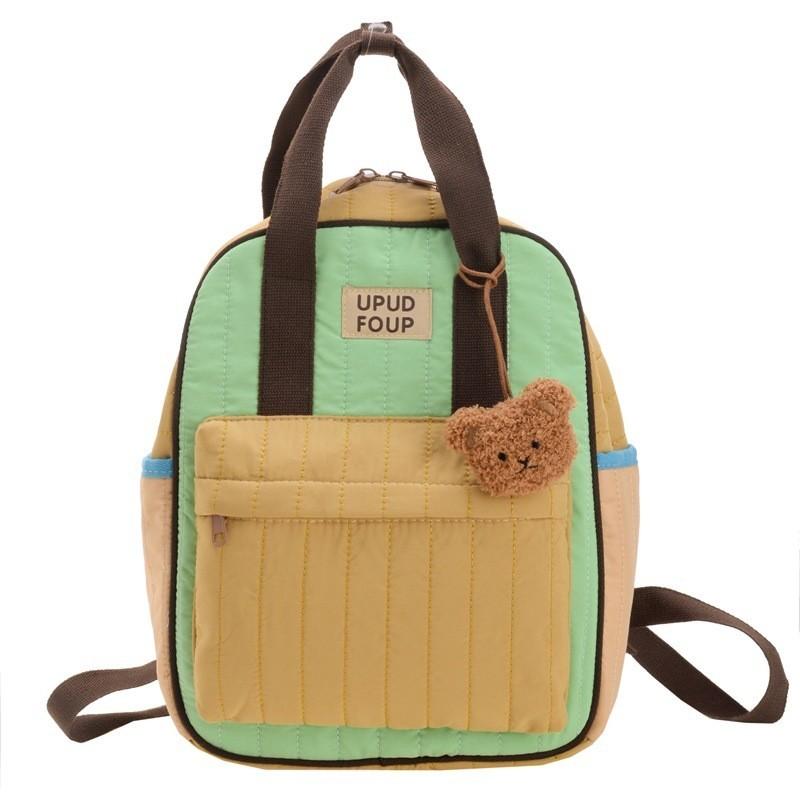Stylish And Adorable Dual Color Children's Backpack With Breathable Nylon Material
