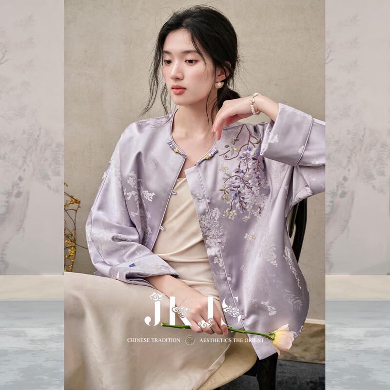 JK&JS Jing Wuyue Mantel im neuen chinesischen Stil mit Stickerei-Jacquard