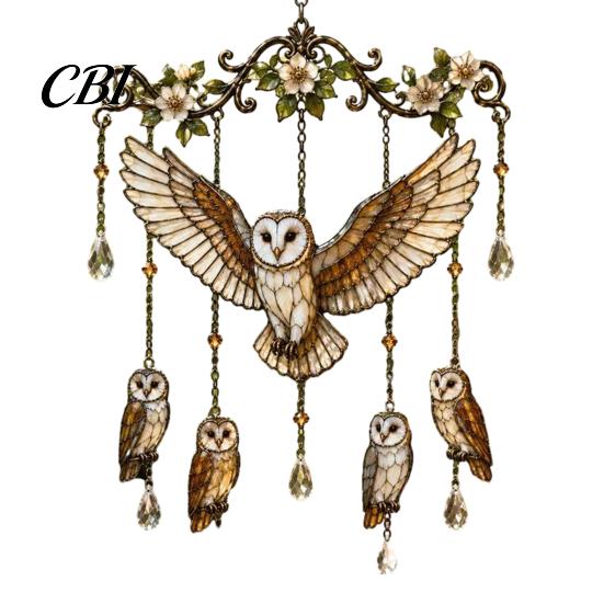 Fenster Hängende Windspiele Outdoor Vogelglocken, Dekorative Anhänger, Acryl Gartenornament Aufhängungen für Veranda Terrasse Dekorationen Natur inspiriert