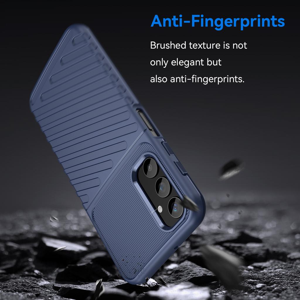 Thunder Series For Samsung Galaxy A25 5G (Global) (161.0 X 76.5 X 8.3mm) Twill Texture TPU Phone Cover Thicken Anti-drop Phone Case