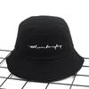 Simple Bucket Hats Letter Embroidery Unisex Adult Sun Hat Outdoor Street Couple Fisherman Hat