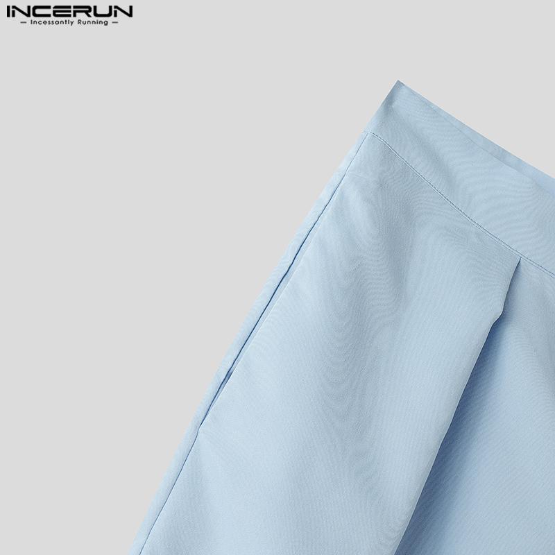 INCERUN Two Pieces Oversized Men Short Sleeve T-Shirts and Loose Pants Outfits Sets