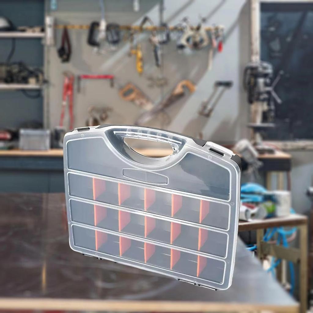 Hardware Organizer Box mit Fächern Kleinteile Organizer Tragbare Werkzeugkiste Kunststoff Schraubenaufbewahrung für Muttern Perlen