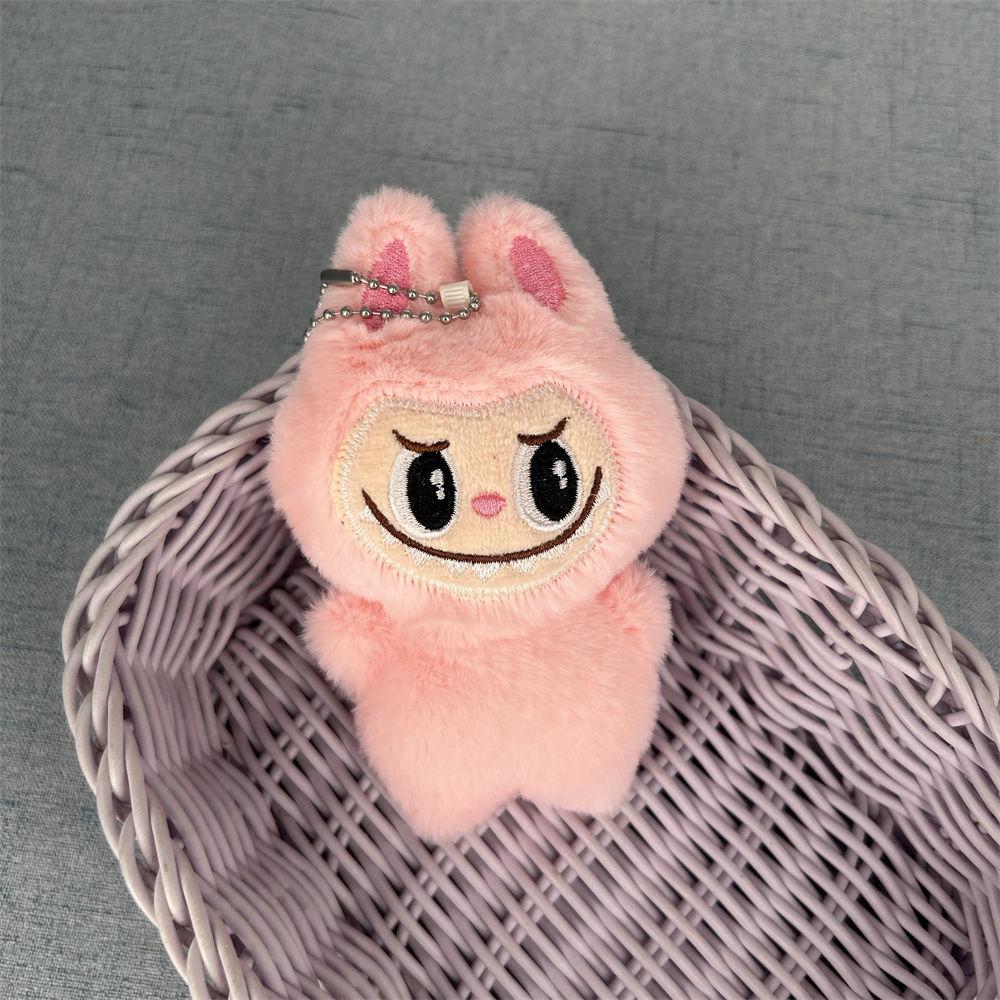 Lalka Labubu Koralikowy Łańcuszek Wisiorek Akcesoria do Torby Wisiorek na Klucze Lalka Labubu Ozdoba z Tkaniny Lalka