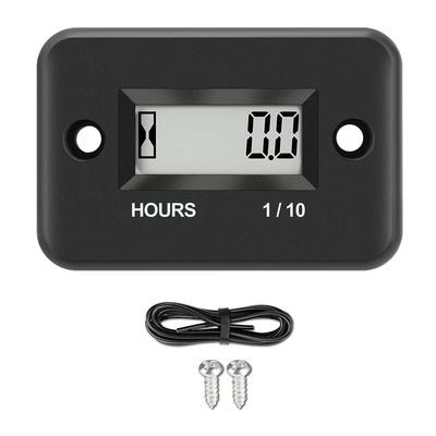 Waterproof Lcd Display Digital Hours Meter Motorcycle Parts Gauges Engine Timer Working Time Gause for Atv Boat Moto Instruments