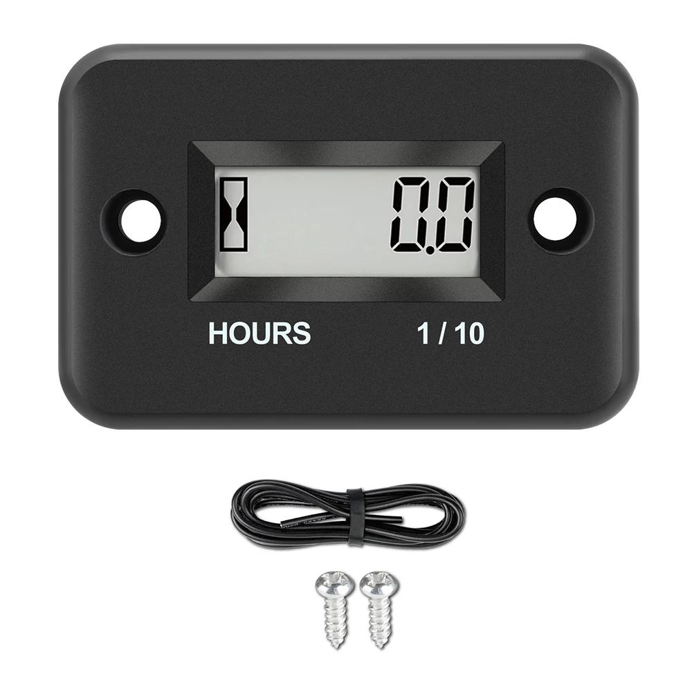 Waterproof Lcd Display Digital Hours Meter Motorcycle Parts Gauges Engine Timer Working Time Gause for Atv Boat Moto instruments