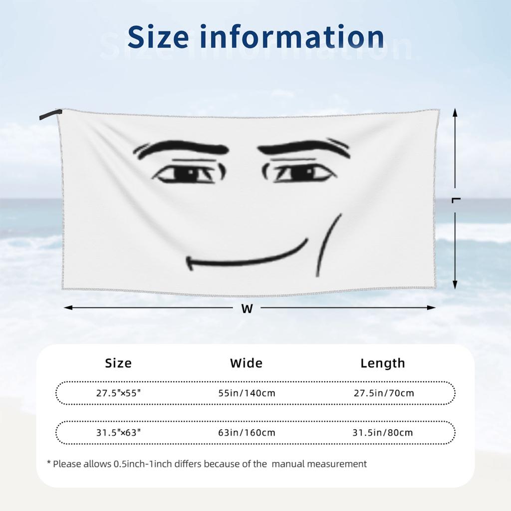 The man face Beach Towel Soft Microfiber Quick Dry Absorbent Quick Towels For Swimming