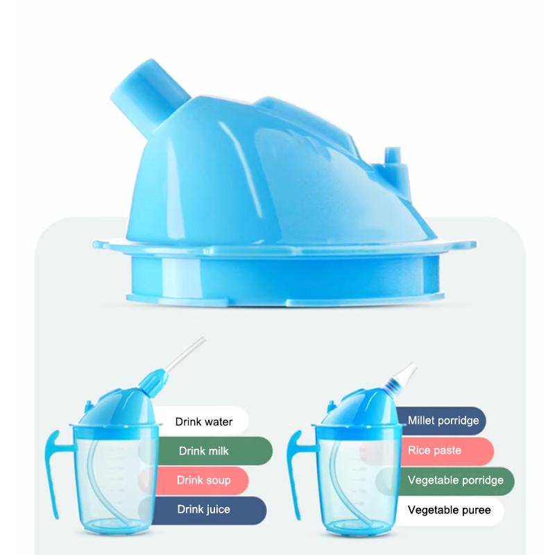 Kubek niekapka zapobiegający rozlewaniu dla pacjentów leżących i osób starszych – Kontrolowany przepływ zapobiegający zadławieniu