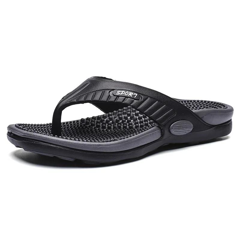 2025 New Summer Fashion Mens Light Slippers Casual Breathable Indoor and Outdoor Beach Shoes Massage Soles Slippers