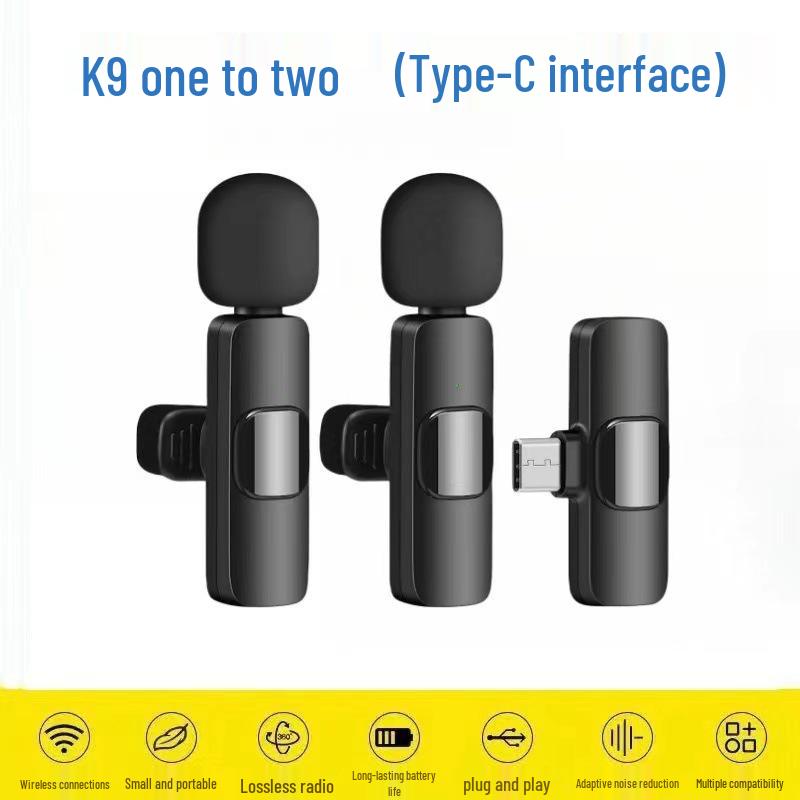 K15 Wireless Lavalier Microphone - 3-in-1 Noise Reduction Mic for Android, Video, Live Streaming (3.5mm)