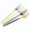 4Pcs/Set Colorful Dinnerware Set Stainless Steel Cutlery Dinner Set Knife Fork Coffee Spoon Silverware Set Kitchen Tableware Set