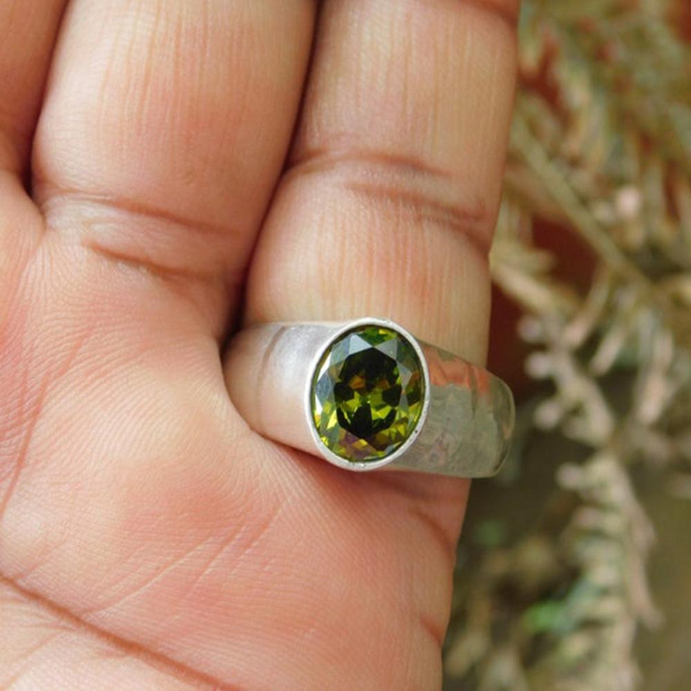 Peridot Men Ring, Engagement Ring, Statement Ring, Promise Men Ring, AAA Quality Ring, Mens Gemstone Ring, Unique Gift For Men, Christmas Day Gift