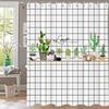 Modern Minimalist Leaf Theme Shower Curtain 3D Printing Fabric Leaves Bathroom Curtains For Home Decoration Curtain With Hooks