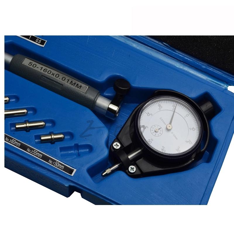 0.01mm 50-160MM Dial Bore Gauge Diameter Indicators Tool Meter Indicator Precision Engine Cylinder Measuring Test Kit Set
