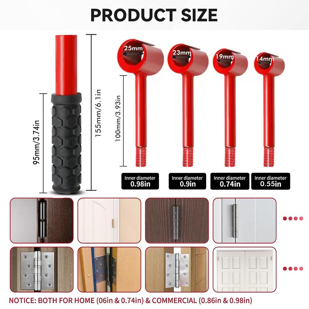 Thread Door Hinge Adjustment Wrench Portable Replaceable Hinge Repair Spanner Multiple Sizes Door Repair Wrenches Manual Tools