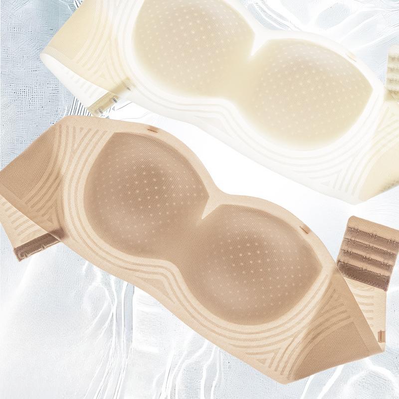 Strapless Seamless Bra for Women Breathable Ice Silk Beautiful Back Bra Anti-slip Gathering Bra Strapless Underwear Push Up Bra
