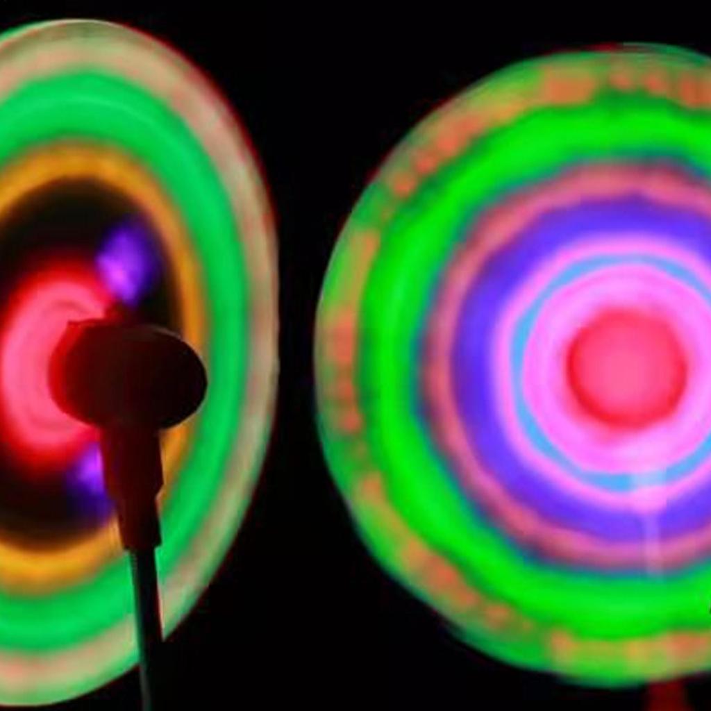 Handheld LED Music Windmill Stick Rainbow Flashing Light Up Rotating Toys Funny Colorful visual effects Plaything for Kids Party