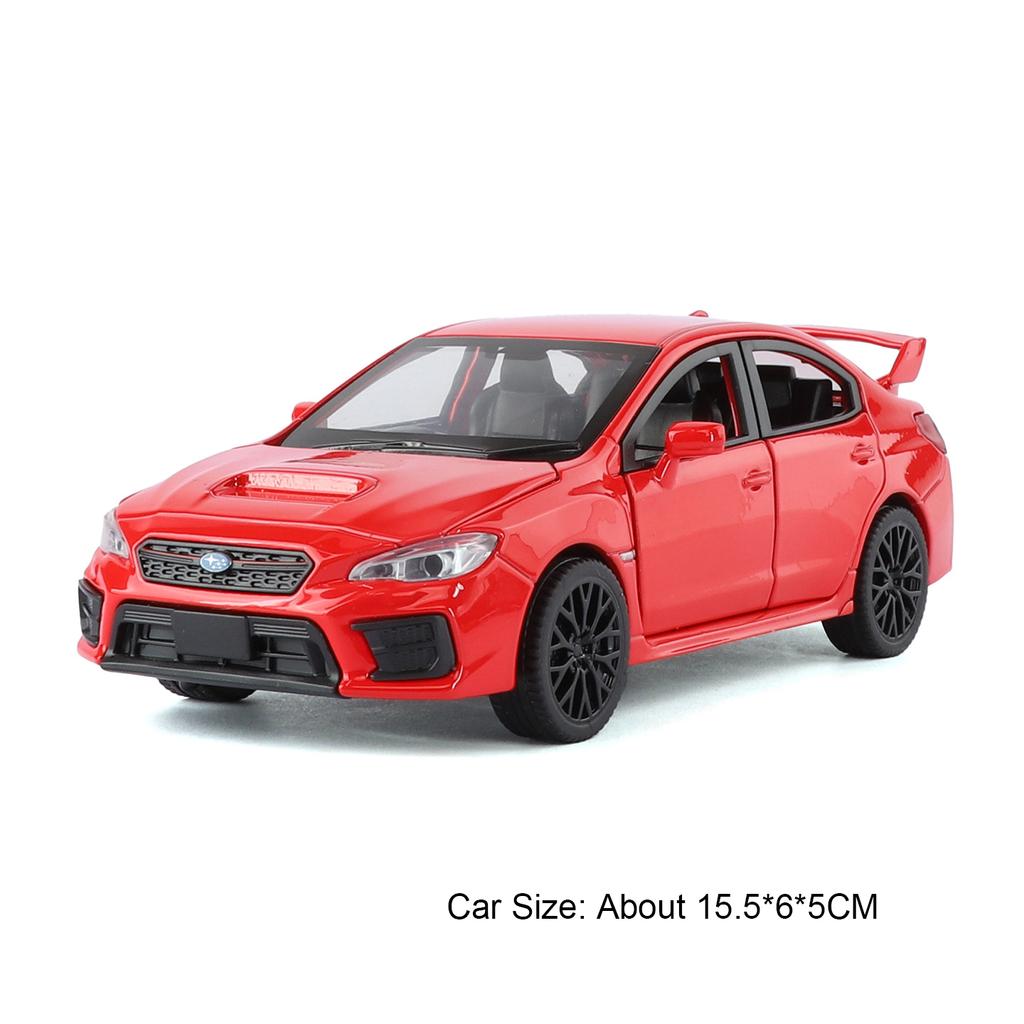 1:30 Subaru Forester WRXSTI Car Model Diecast Metal Shock Absorption Off-road Vehicles Models Sound Light Collectible Item