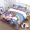 Unicorn resting on dreamy clouds Print Bedding Set 1 Duvet Cover 2 Pillowcases for Adult and Children Luxury Gift Full Size