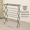 Foldable Clothes Drying Rack Collapsible 3-Layer Cooling Clothes Rack Easy Assembly Steel Frame Clothes Airer Floor