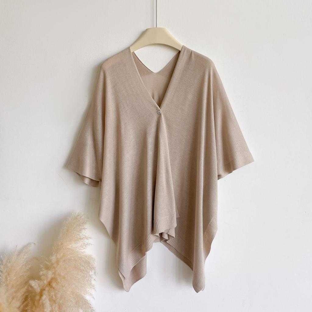 Loose Knit Shawl Sun Protection Spring Summer Autumn Long Cover Up