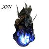 Portable Flame Stage Prop Floating Fireball Prop, LED Glowing Halloween Handheld for Cosplay, Visual Effect Accessory Battery Powered Light