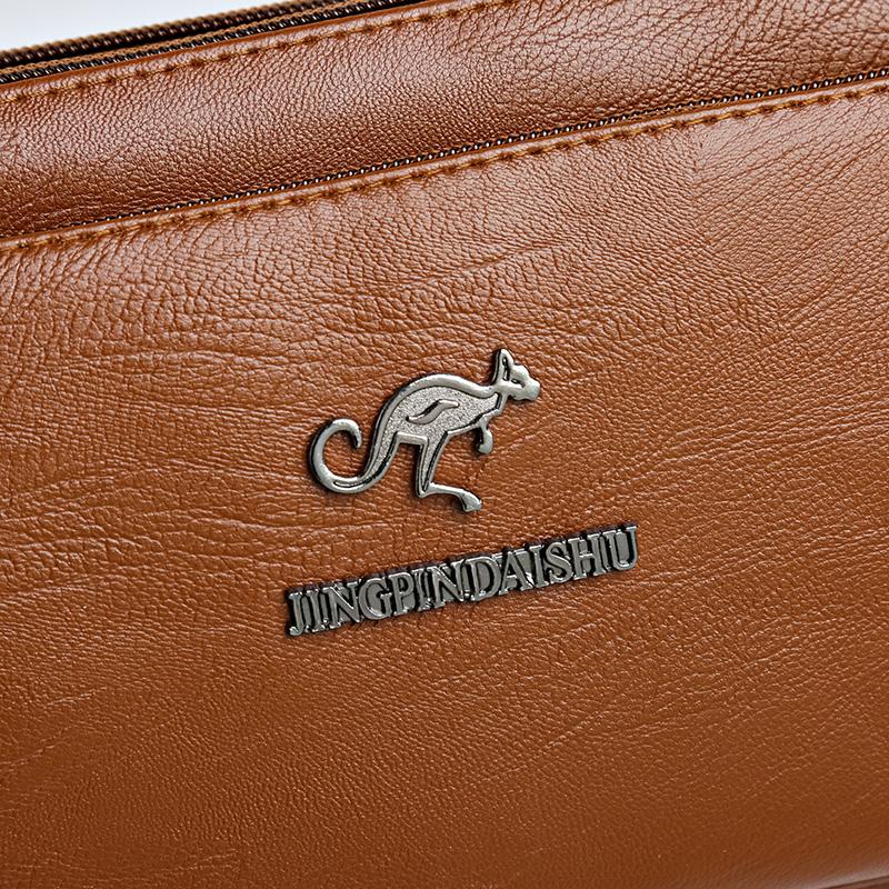 Damen-Mehrschichttasche, weiches Leder, Muttertasche, Umhängetasche für mittleres Alter, kleine Umhängetasche