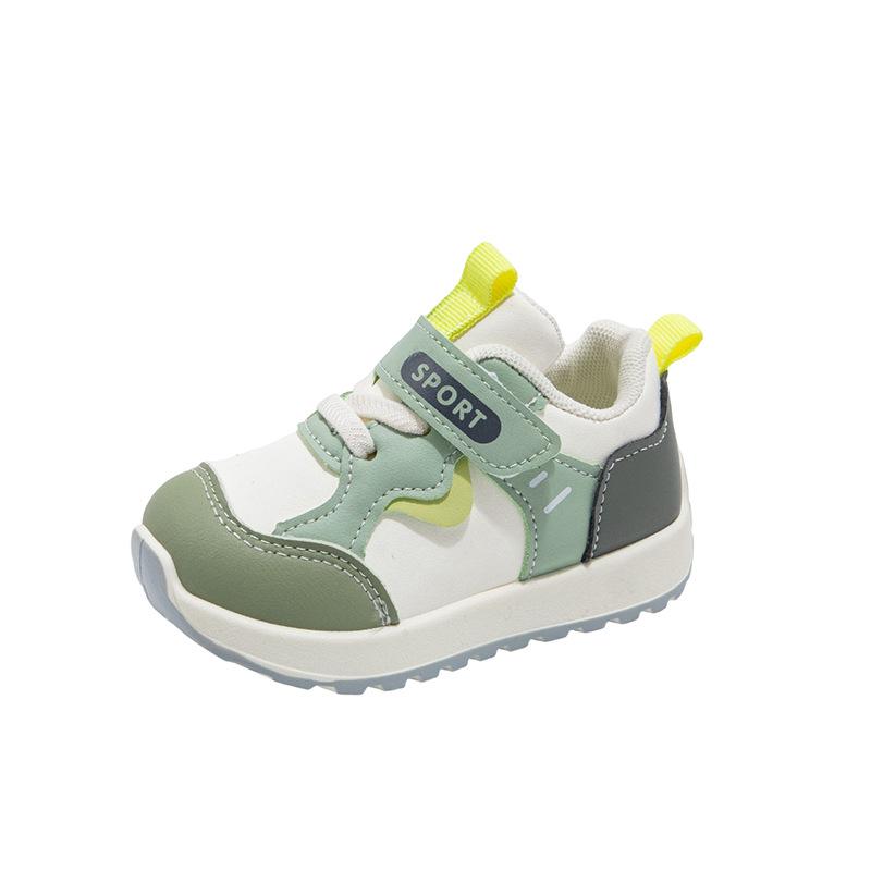 

2026 Spring Baby Walker Shoes: Soft, Breathable, Non-Slip Sole for Infants, Boys & Girls Size 20, 14cm зелёный