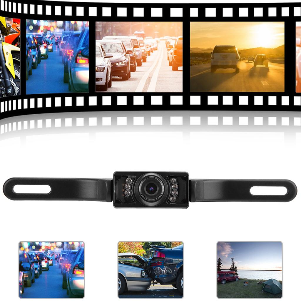 HD Waterproof LED License Plate Frame Car Rear View Reverse Parking Camera