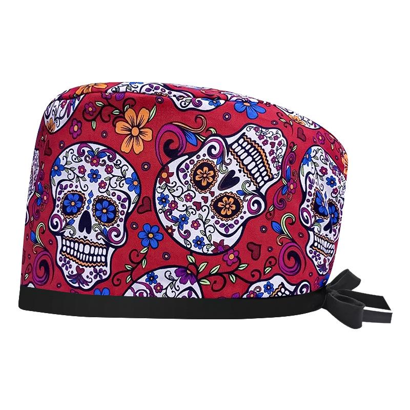 Women's Cotton Surgical Cap - Tie-up Medical, Dental, Salon, and Chemotherapy Head Coverings