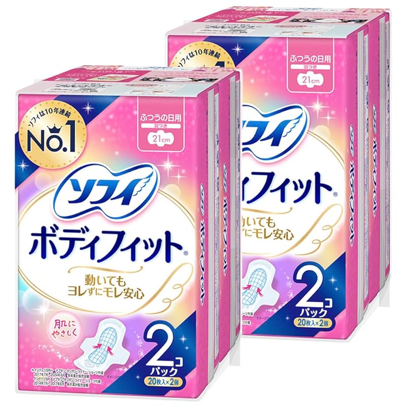 

Sophie body fit ordinary daily use with wings 21cm 80 sheets (20 sheets x 2 pieces) x2)(Sanitary products napkin)