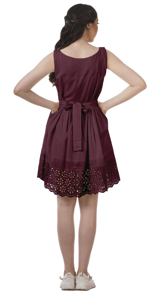 Moomaya Womens Vintage Style Lace Dress Solid Women Casual Summer Mini Dress