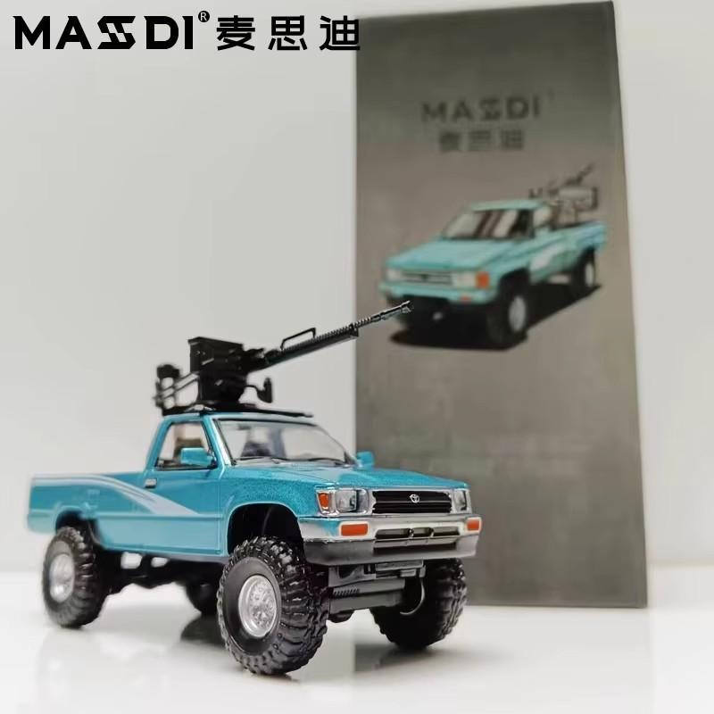 Masdi 1:64 1994 Toyota Hilux Dual Row Four-wheel Drive Ln107 Simulation Miniature Die-cast Model Car Collectible Custom Toy Gift