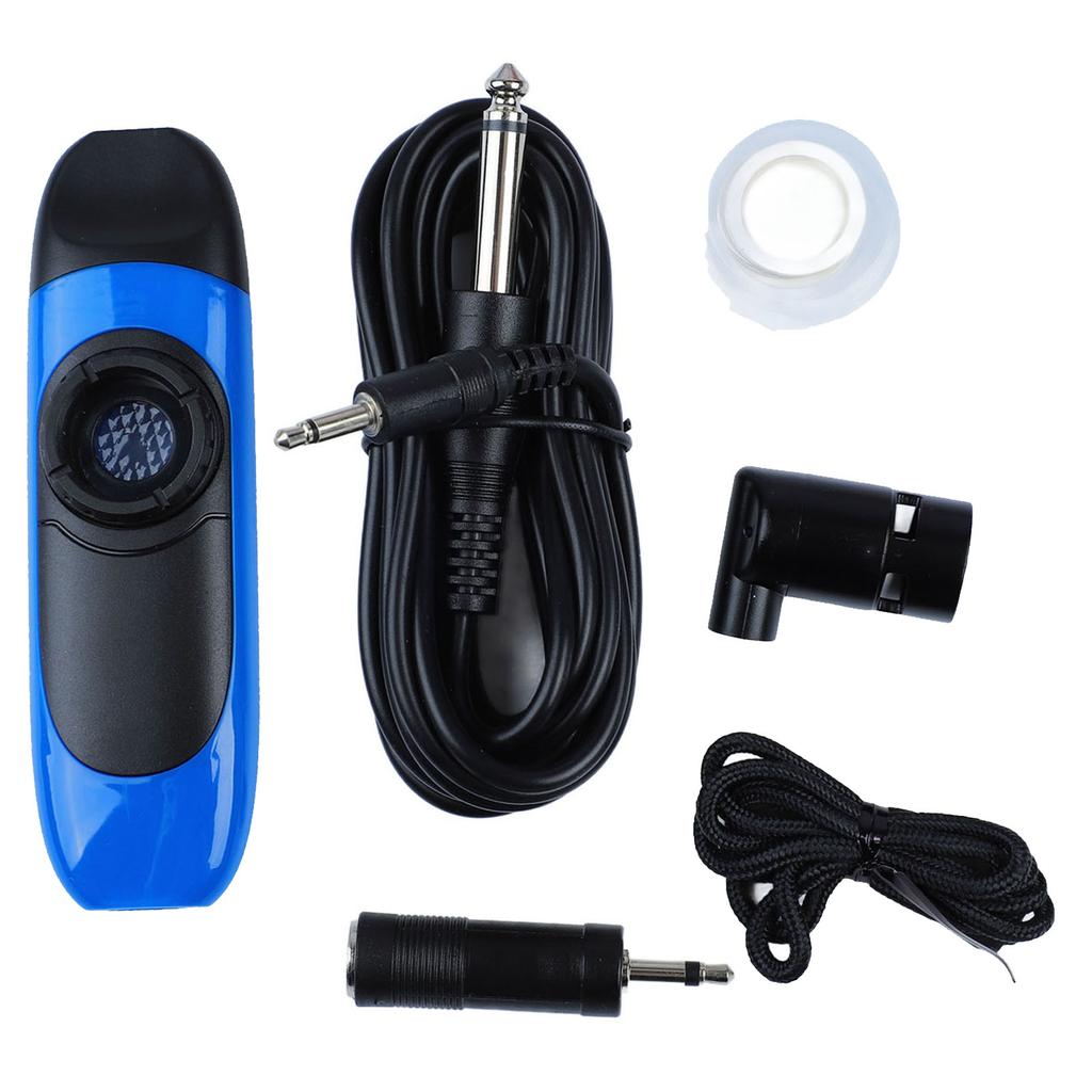 Elektrisches Kazoo 11cm Professionelles Harz Klein Tragbares Kazoo-Set mit Tonabnehmer für Auftritte Blau