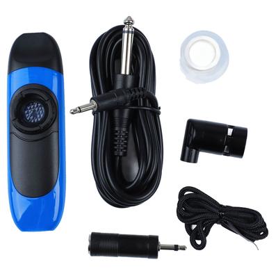 Elektrisches Kazoo 11cm Professionelles Harz Klein Tragbares Kazoo-Set mit Tonabnehmer für Auftritte Blau